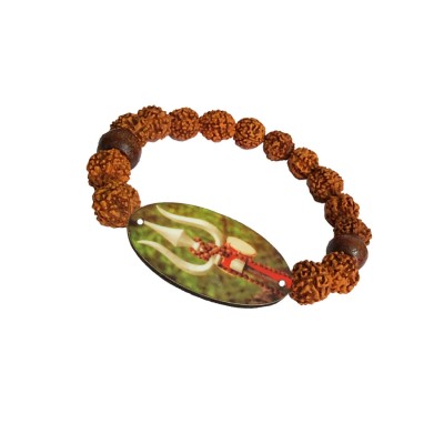 Mahadev Trishul Damru 5 Mukhi Rudraksha Bracelet